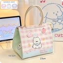 Axyaa Kawaii Cat Thermal Lunch Bag - Portable Insulated Bento Pouch for Kids & Adults