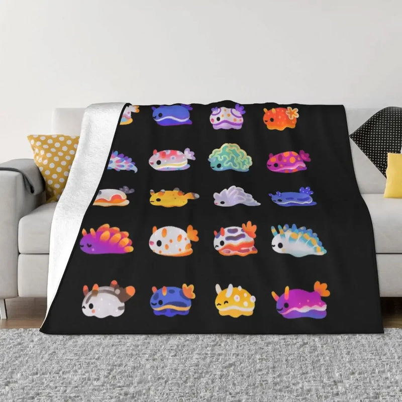 Axyaa Sea Slug Day Personalized Throw Blanket