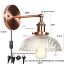 Axyaa Clear Glass LED Wall Sconce Industrial Loft Light Fixtures