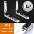 Axyaa Stainless Steel Microwave Oven Holder Foldable Retractable Kitchen Shelf Bracket