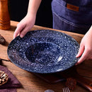 Axyaa Ceramic Tableware Set: Straw Hat, Western, Japanese, Retro Design for Salad & Dessert
