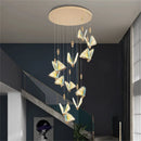 Axyaa Modern Butterfly Chandeliers: LED Hanging Lights for Home, Bedroom, Coffee Store