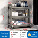 Axyaa Kitchen Dish Drainer Organizer Rack Storage Stand Tray Shelf