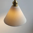 Axyaa Ceramic Copper Socket LED Pendant Light: Modern Nordic Decor ideal for Living/Dining areas