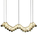 Axyaa Golden Chandelier LED Warm White Dimming Light for Modern Interior Decor
