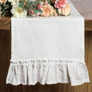 Axyaa Romantic Ruffled Cotton Table Runner - Rural Style Dining Table Decor