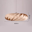Axyaa Chinese Oak Veneer Hand-woven Wood Chandelier for Bedroom, Study, Dining Room