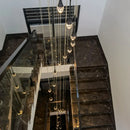 Axyaa Crystal Chandelier: Modern Deluxe Bubble Lamp for Living Room, Dining Room, Bedroom, Stairwell