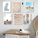 Islamic Moroccan Door Canvas Painting Wall Art Print by Axyaa for Home Decor