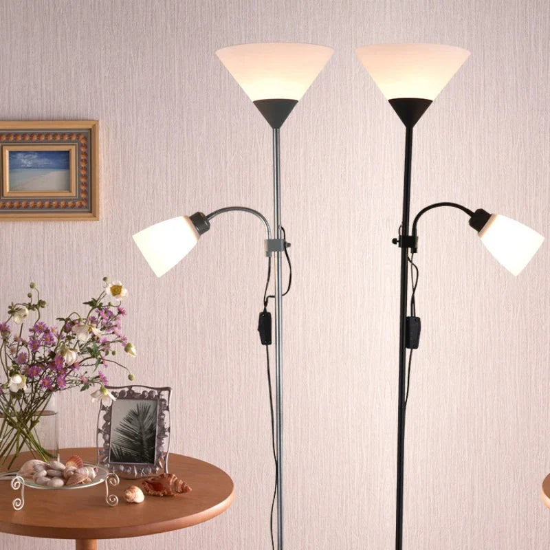 Axyaa Double Flowers Floor Lamp: Adjustable Light Holder for Home Decor Lighting