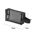 Axyaa Clear Black Cosmetic Bag Organizer for Travel Toiletries & Makeup Storage
