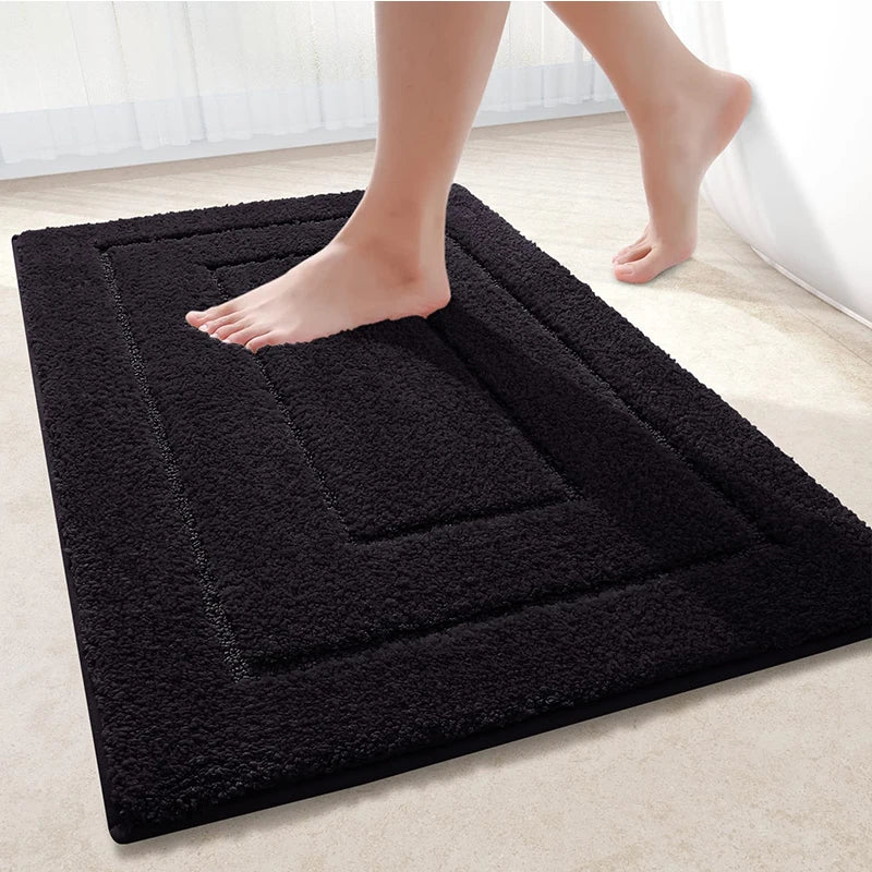 Axyaa Soft Velveteen Microfibre Bathroom Mats: Super Absorbent, Non-slip, Quick Dry Cats Home Decor Mats