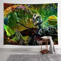 Axyaa Skull Planet Wolf Tapestry for Bedroom Aesthetics and Home Decor