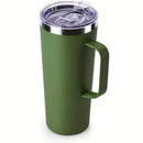 Axyaa 24oz Double Wall Coffee Tumbler with Handle Lid Stainless Steel Insulated Cup