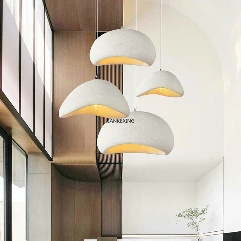 Axyaa Wabi Sabi LED Chandelier: Modern Handmade Japan Style Suspension Light