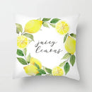 Lemon Pattern Summer Cushion Cover Throw Pillow for Sofa Decoration by Axyaa