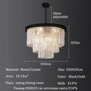 Axyaa Crystal LED Chandelier Ceiling Lights - Modern Golden Pendant Lighting