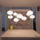 Axyaa White Glass Pendant Lamp - Post-Modern Japanese Style Dining Room Light