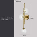Axyaa Bubble Glass Wall Sconce with Gold Metal - Modern G9 Bulb Light for Home Décor