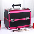 Axyaa Makeup Train Case with Adjustable Sliding Trays & Lockable Compartments