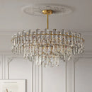 Axyaa Copper Crystal Chandelier for Dining Room, Living Room, and Restaurant