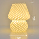Axya LED Striped Mushroom Table Lamp - Korean Ins Style Desk Decor