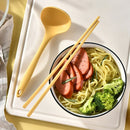 Axyaa Silicone Soup Spoon Chopstick Set - Kitchen Dinnerware Kit