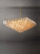 Axyaa Black Chrome LED Chandelier for Dining Room