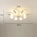 Axyaa Retro Industrial Chandelier LED Ceiling Lamp Wrought Iron Modern Fixture