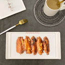Axyaa Rectangular Flat Cake Pastry Tray Nordic Strip Plate Sushi Bread Plate