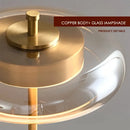 Axyaa Gold Lustre Glass Mushroom Floor Lamp