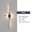 Axyaa Nordic LED Wall Sconce for Bedroom, Black/White Aluminum, AC85-265V