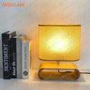 Axyaa Wood Base Table Lamp with Cloth Lampshade - Elegant Lighting Solution
