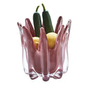 Axyaa Geometric Glass Bud Vase & Storage Container for Home Décor & Organization