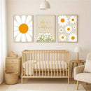Axyaa Daisy Wildflowers Canvas Art Painting for Nursery Decor