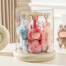 Axyaa Rotating Display Box for Labubu Pendant, Large Capacity, Dustproof Doll Blind Box Case