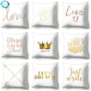 Axyaa King Queen Moon Lip Printed Pillow Cover for Home Sofa Decor 45X45CM