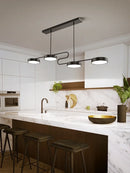 Axyaa Modern Black LED Chandeliers for Kitchen Dining Table, Stylish Hanging Lighting Fixtures