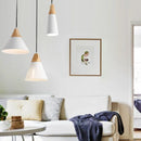 Axyaa Wooden Iron Pendant Light for Dining Kitchen Living Room LED Loft Fixture