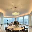 Axyaa Handmade Glass Honeycomb Ceiling Chandelier for Elegant Living and Dining Spaces