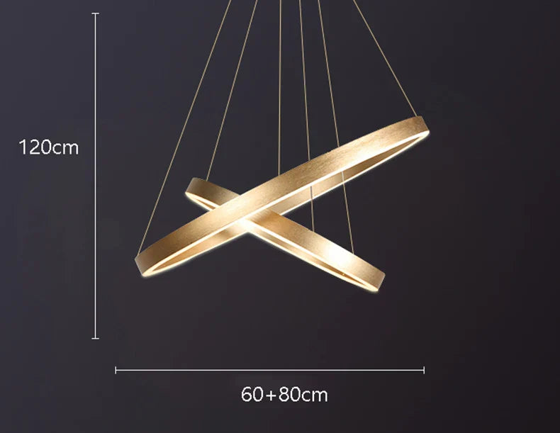 Axyaa Stainless Steel LED Chandelier for Nordic Home Decor