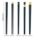 Axyaa Green Alloy Chopsticks 10 Pairs for Sushi Noodles & Chinese Korean Cuisine