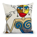 Axyaa Picasso Graffiti Art Painting Cushion Cover for Home Décor