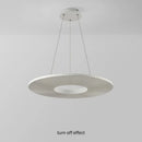Axyaa Modern White Fabric Pendant Chandelier with LED Lights