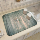 Axyaa Wood Grain Print Placemat Set for Kitchen Tableware, Coffee, and Draining Mats.