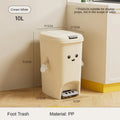 Axyaa Double Pedal Trash Can with Lid - Creative, Large Capacity for Kitchen, Bathroom