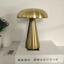 Axyaa Golden Mushroom LED Desk Lamp with USB Charging and Touch Switch