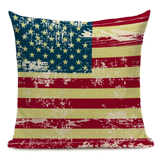 Axyaa Union Jack American Flag Throw Pillow Cases 45x45cm Square Top King Size
