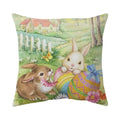 Axyaa Bunny Cushion Cover: Cartoon Rabbit Farmhouse Decor Pillowcase