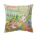 Axyaa Bunny Cushion Cover: Cartoon Rabbit Farmhouse Decor Pillowcase
